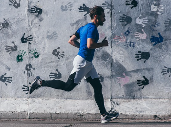 Runner showing athletic posture